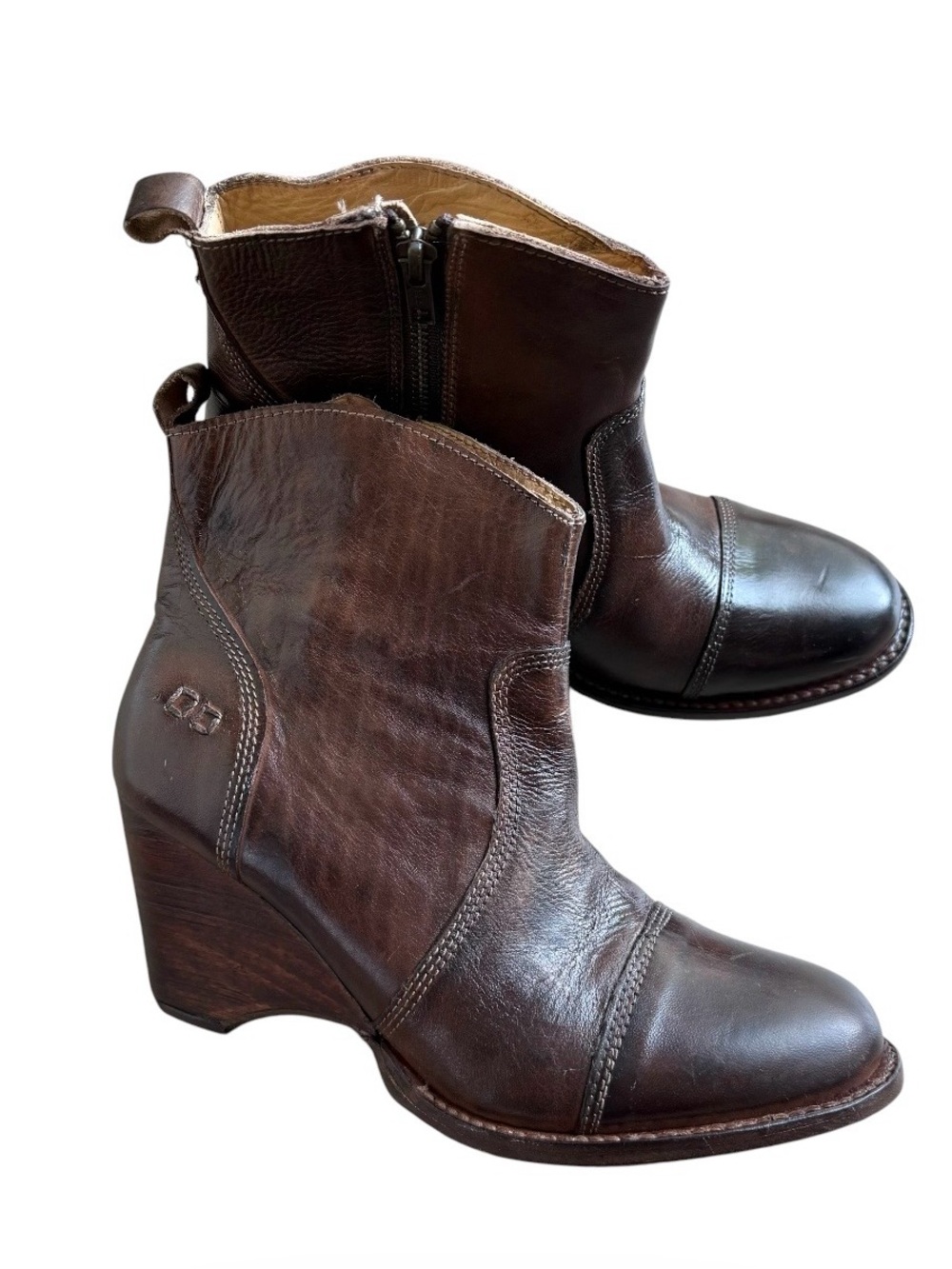Bed Stu Gentry boots rustic teak brown size 9 leather cobbler series